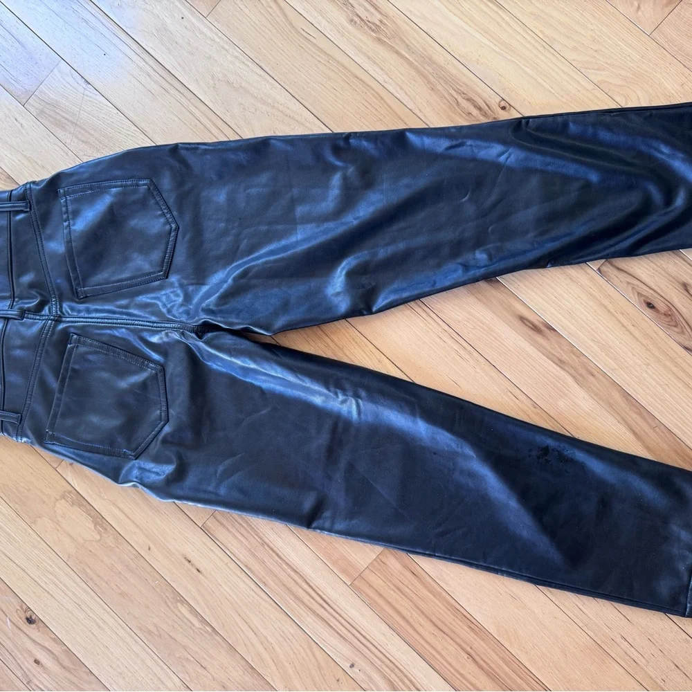 Abercrombie & Fitch Black Faux Leather Pants - Picture 2 of 3